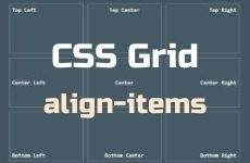 CSS grid свойство align-items