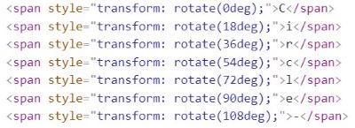 Как сделать текст по кругу на Javascript.