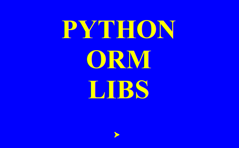 ORM  библиотеки в Python