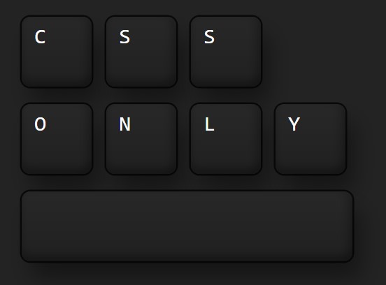 Имитация клавиш у клавиатуры на CSS.