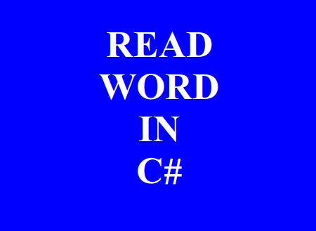 Как прочитать docx файл в C#?