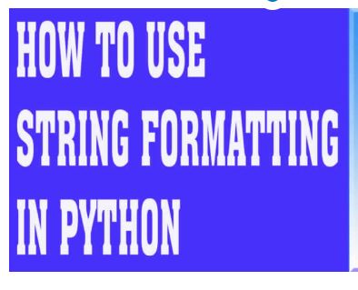 Форматирование строк в Python